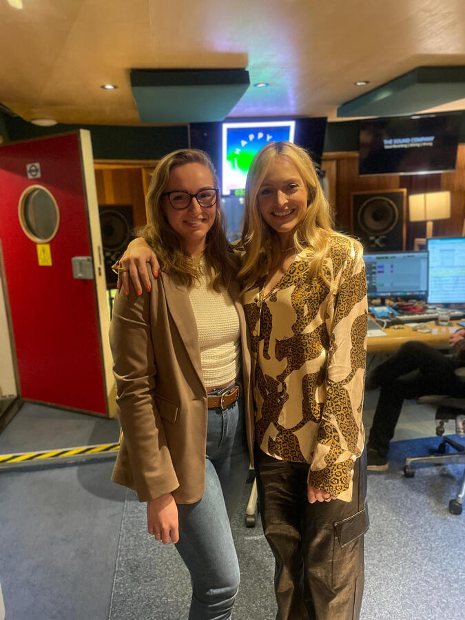 Ashleigh with Fearne Cotton after recording a very special episode of Happy Place