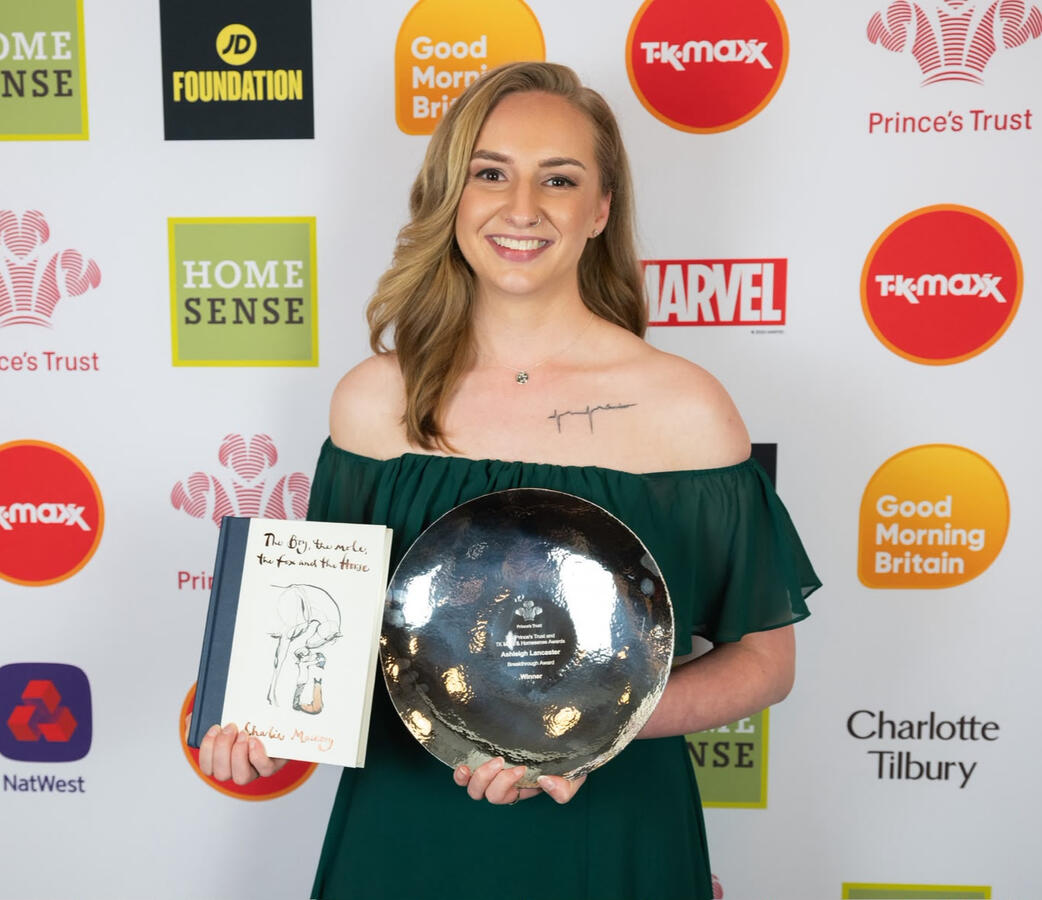 Ashleigh with her Breakthrough Award