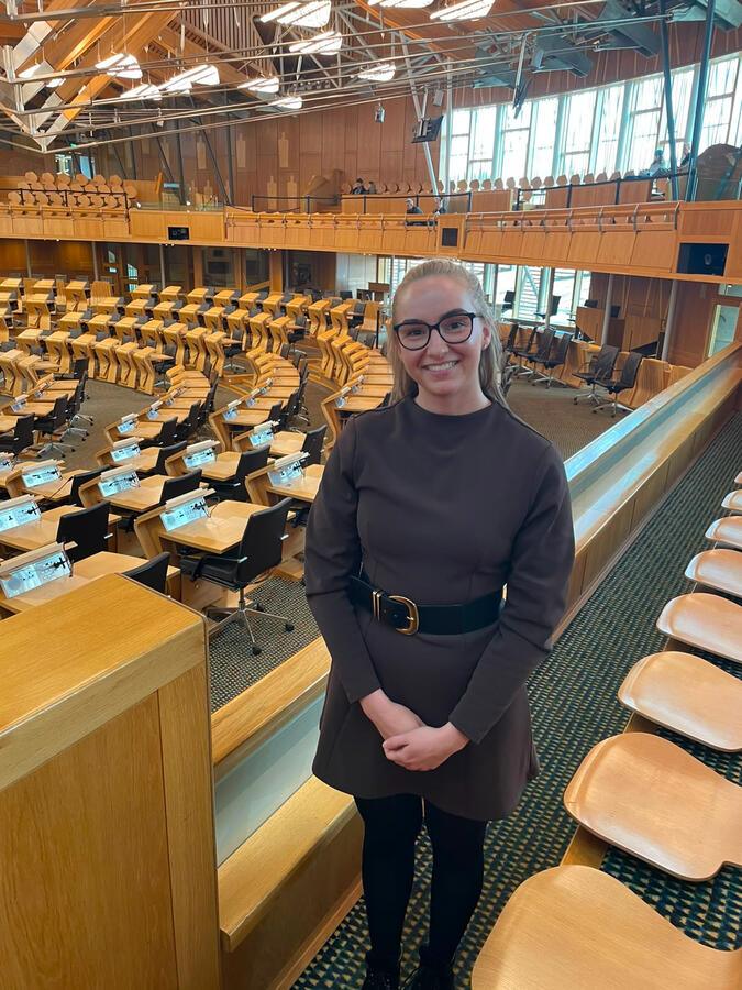 Ashleigh in Scottish Parliament